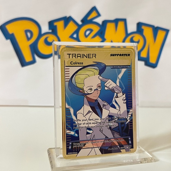 Pokémon Colress 135/135 Black and White Plasma Storm Full Art Metal Gold Card - Picture 2 of 3